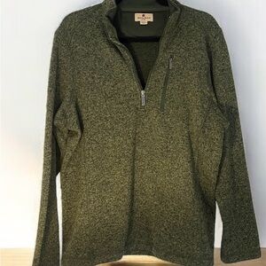 WOOLRICH 1/4 Zip Sweater Green Mens SZ Medium thick vintage